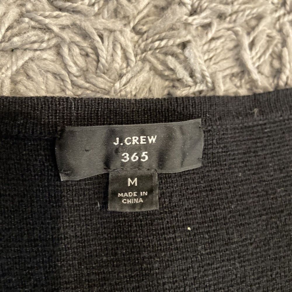 J.CREW 365 Juliette Collarless Sweater Blazer In Black Size M Merino Wool Blend - Picture 12 of 16